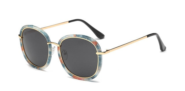 Square Polarized Sunglasses Women Brand Designer UV400 Sun Glasses Gold Frame sunglass Mirror eprolo