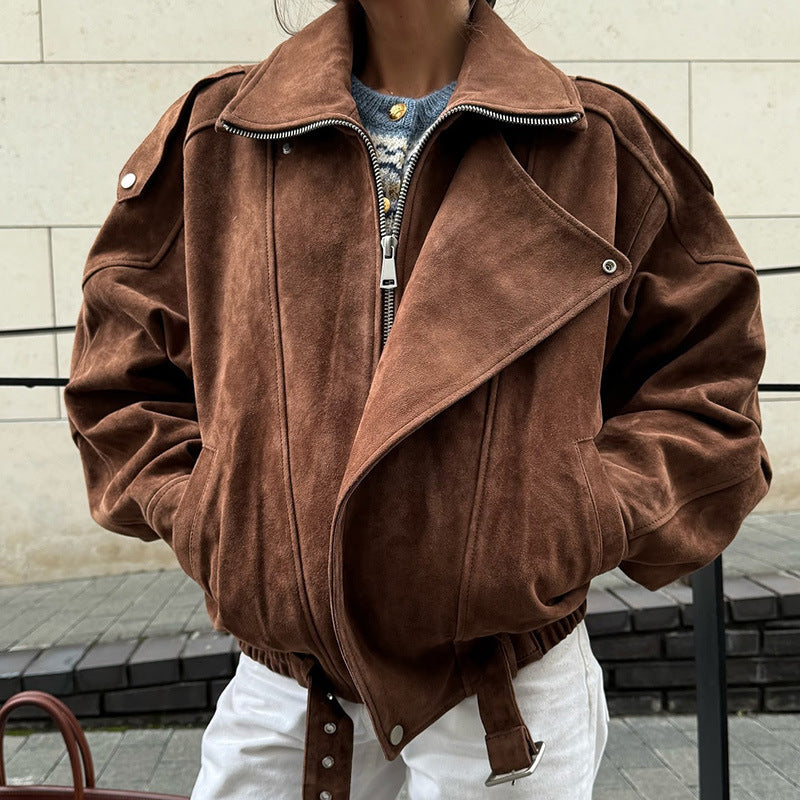 Women's Casual Zip Up Jacket, Fall Long Sleeve Outerwear Coat With Pockets CJ US