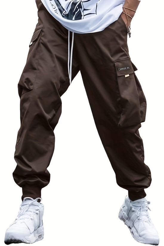Men’s Multi‑Pocket Drawstring Cargo Pants CJ US
