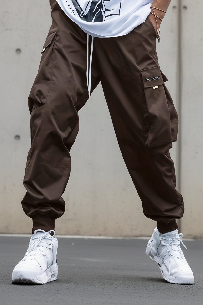 Men’s Multi‑Pocket Drawstring Cargo Pants CJ US