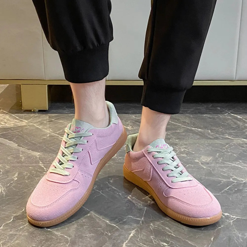 Round Toe Lace Up Sneakers 