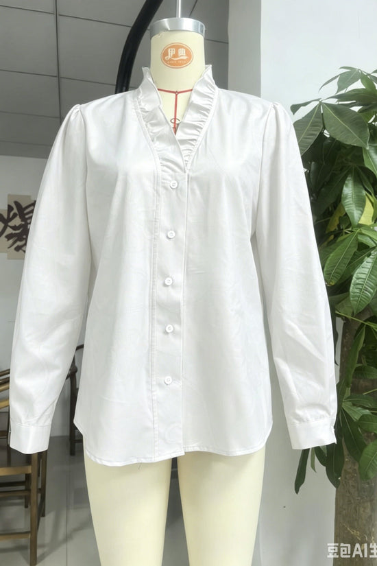 Women’s Lace Embroidered Cotton Linen Blouse 