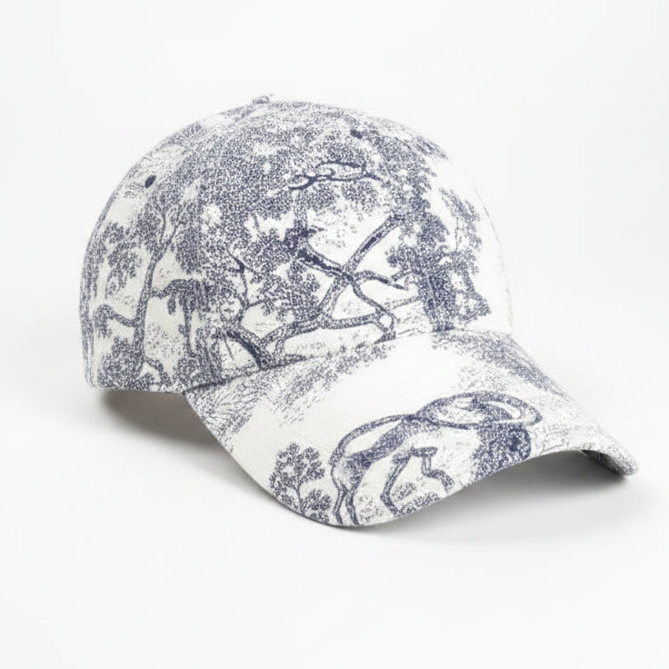 Floral Print Dome Crown Baseball Cap – Unisex One Size 