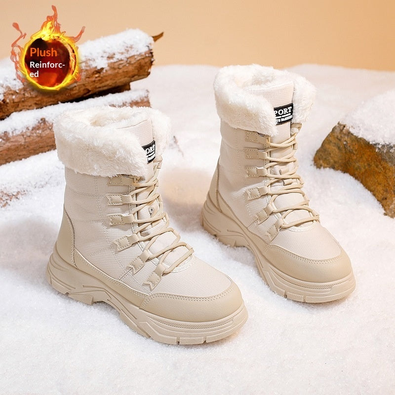 Women’s Fleece-Lined Chunky Sole Shoes – Warm Casual Winter Comfort Shoes - FitiqueFit