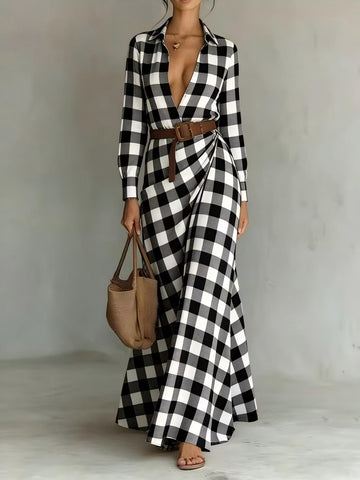 Black And White Large Plaid
