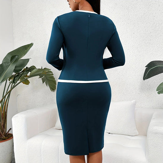 Women’s Square‑Neck Bodycon Office Dress CJ US