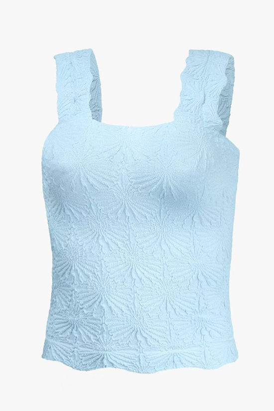 SO ME Floral Jacquard Seamless Tank Top 