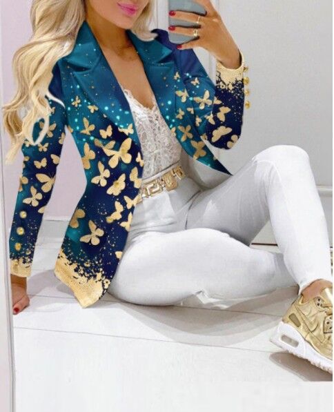 Casual Fashion Set Women's Suit Pink Suit Yellow Brown Striped Dotted Chain 