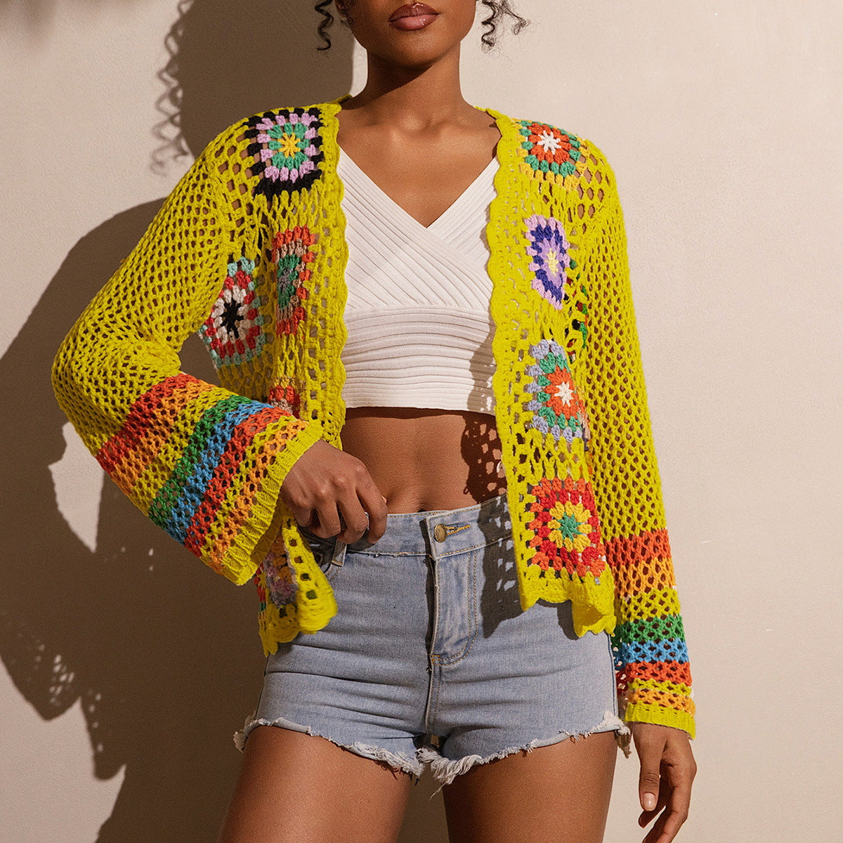 Hand-crocheted Knitted Cardigan For Women 