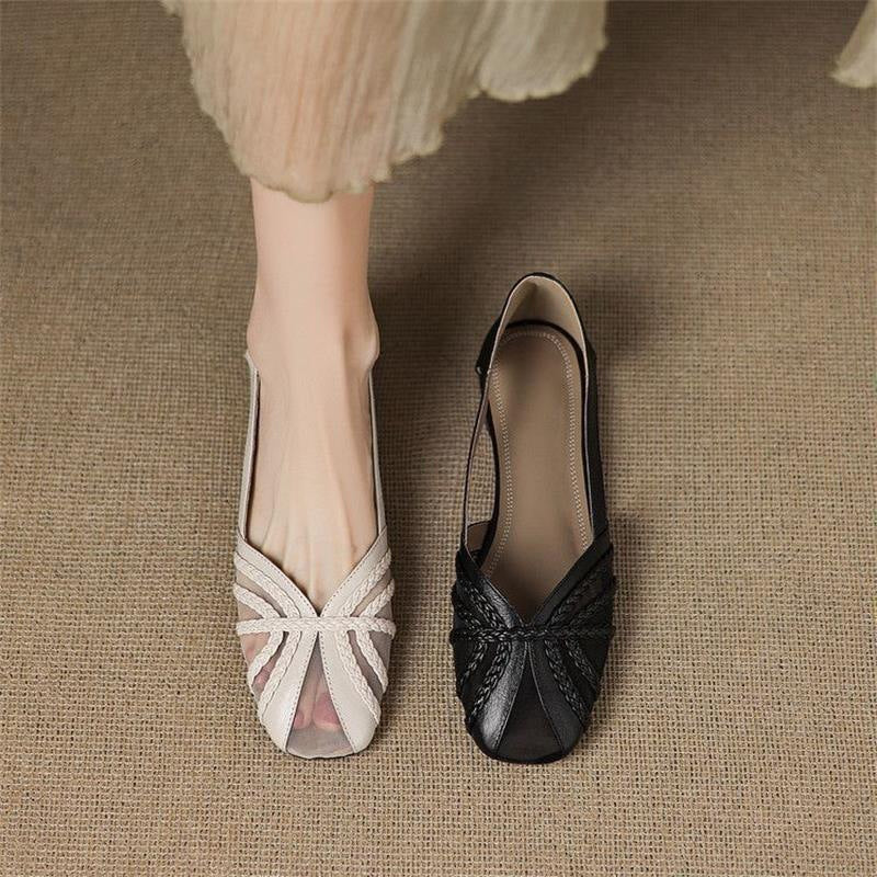 Women's Fashion Mesh Breathable Low-Heel Versatile Sandals 