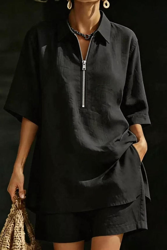 Women's Top Short-Sleeve Shirt Set 
