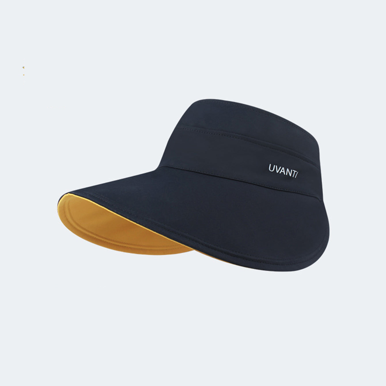 Solid-color Simple Double-sided Wide-brimmed Hat With Empty Crown, Light And Fresh Outdoor Wrap-around Style Large Brim, With Storage Function For Sun Protection. 