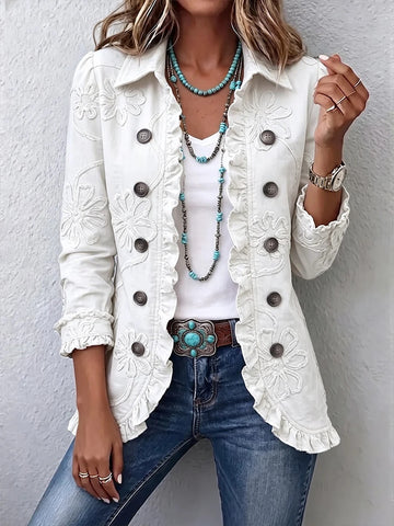 Jacquard white embroidery