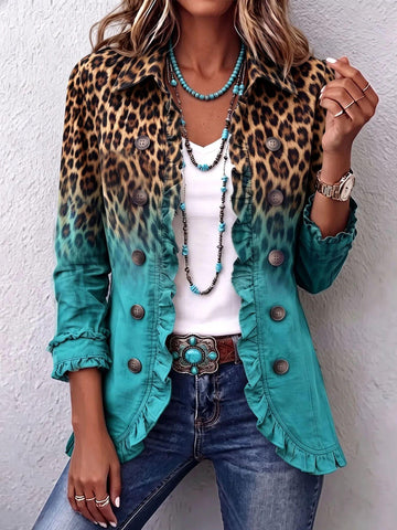 Blue Leopard Print