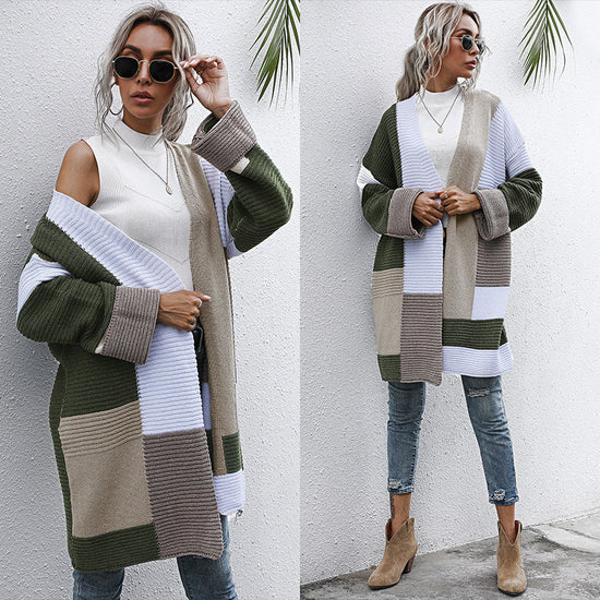 New Women Knitted Cardigans Lazy Style Color Matching Diversi Fashion™