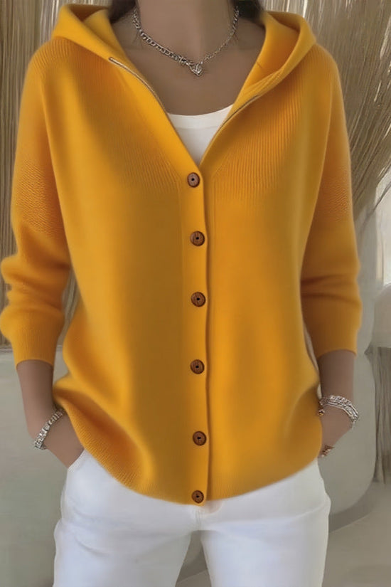 Women’s Button-Down Hoodie Cardigan Sweater Coat 