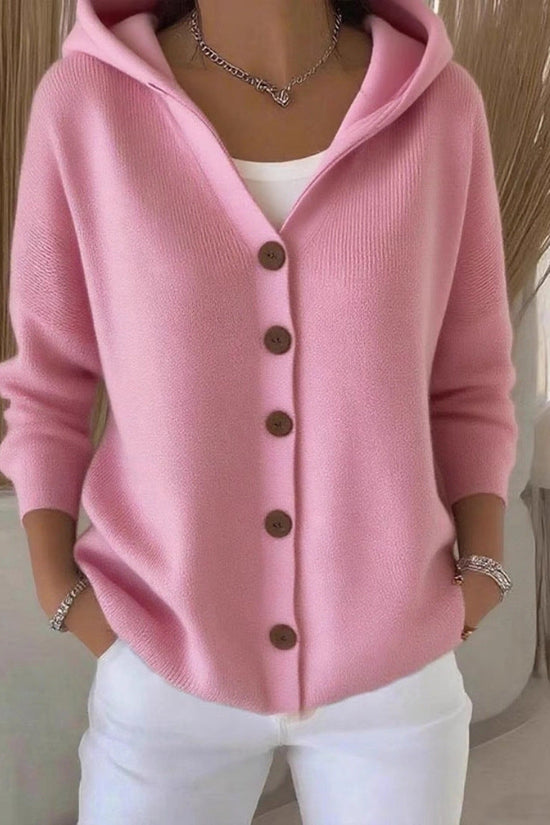 Women’s Button-Down Hoodie Cardigan Sweater Coat 