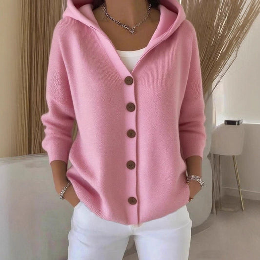 Women’s Button-Down Hoodie Cardigan Sweater Coat 
