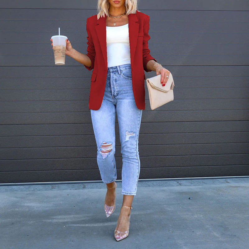 Women’s Open‑Front Casual Blazer CJ US