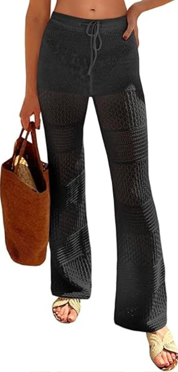 🌴 Boho Crochet Knit Beach Cover-Up Pants CJ US