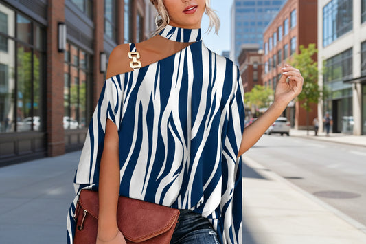 Women’s V-Neck Printed Off-Shoulder Vest Top 