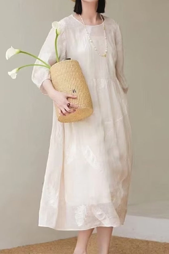 Women's Fashion Personality Linen Dress CJ US
