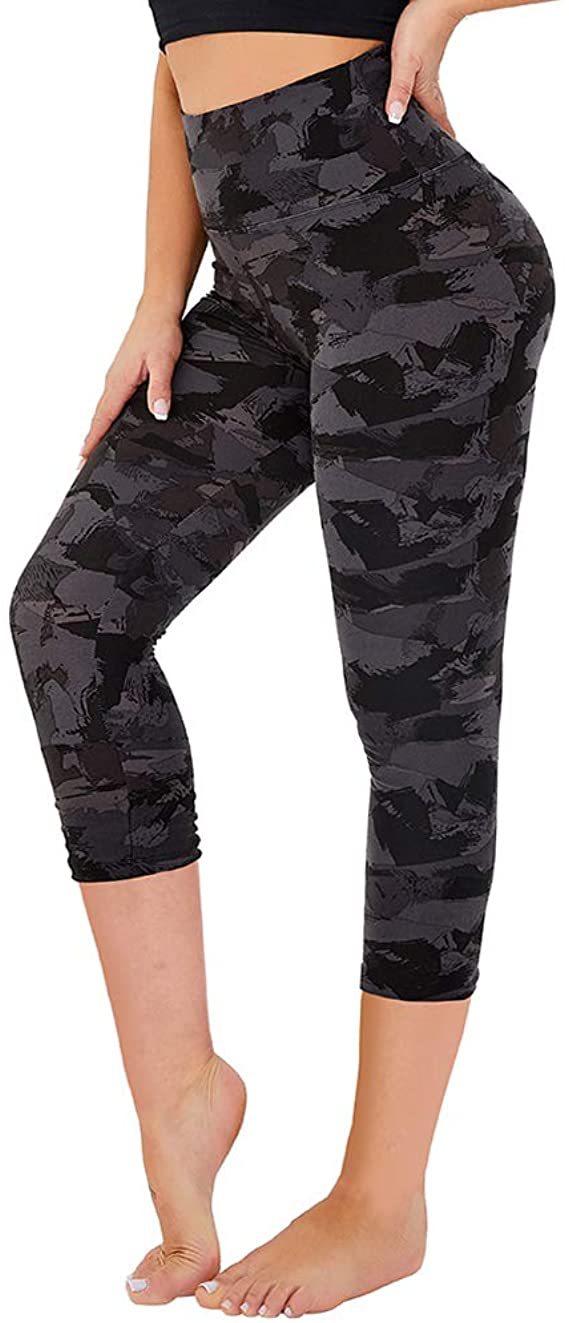 Cropped High-Rise Leggings – USA Flag Print Patriotic Workout Pants 