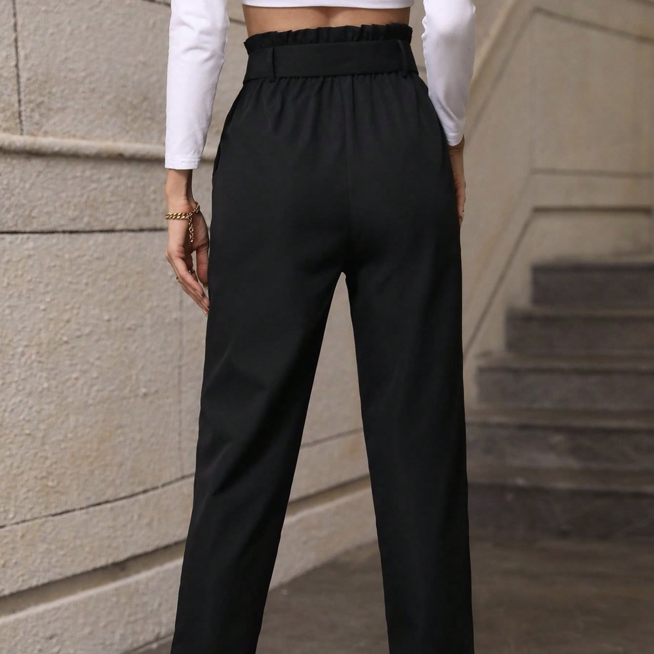 Women’s Minimalist Casual Pants with Pockets CJ