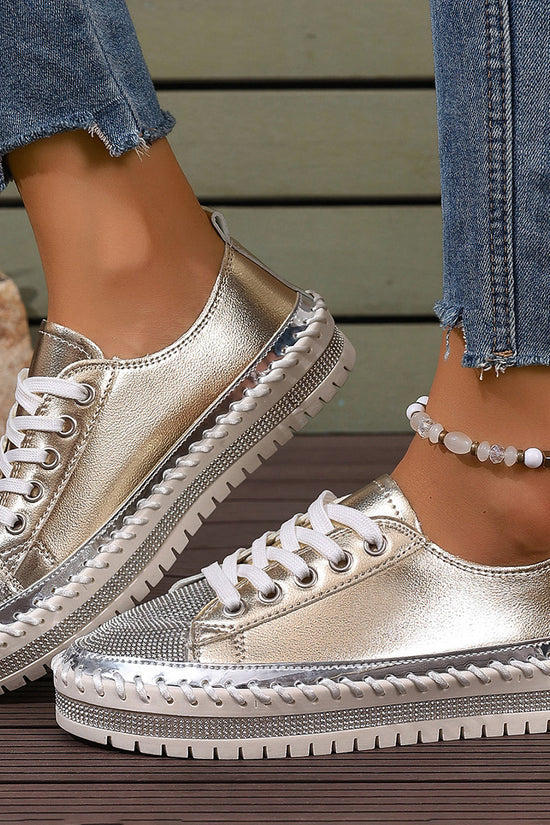 Women’s Plus Size White Sneakers – Chunky Sole Casual Everyday Shoes - FitiqueFit