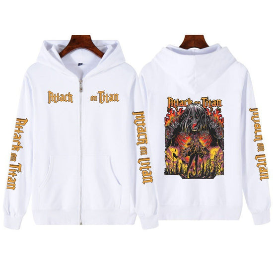 Printed Zipper Sweater Autumn And Winter Unisex Coat Hoodie 