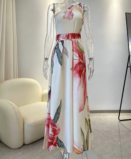 One shoulder long dress 