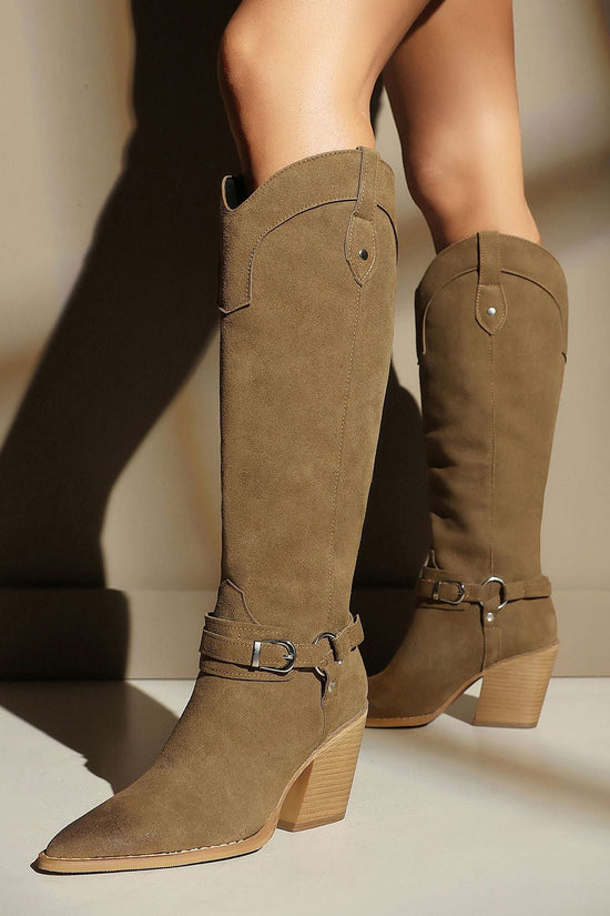High heels, thick heels, women's boots, high boots, western boots Made to order, ships in 7 days 