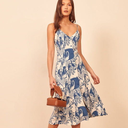 Women’s Floral Sling (Spaghetti Strap) Dress – Breezy Summer Style CJ