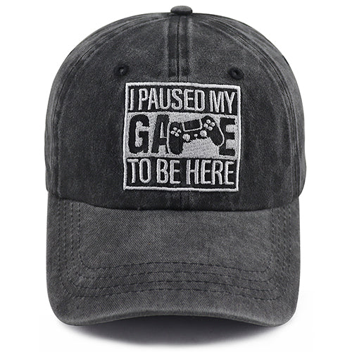 I Paused My Game to Be Here Adjustable Baseball Cap 