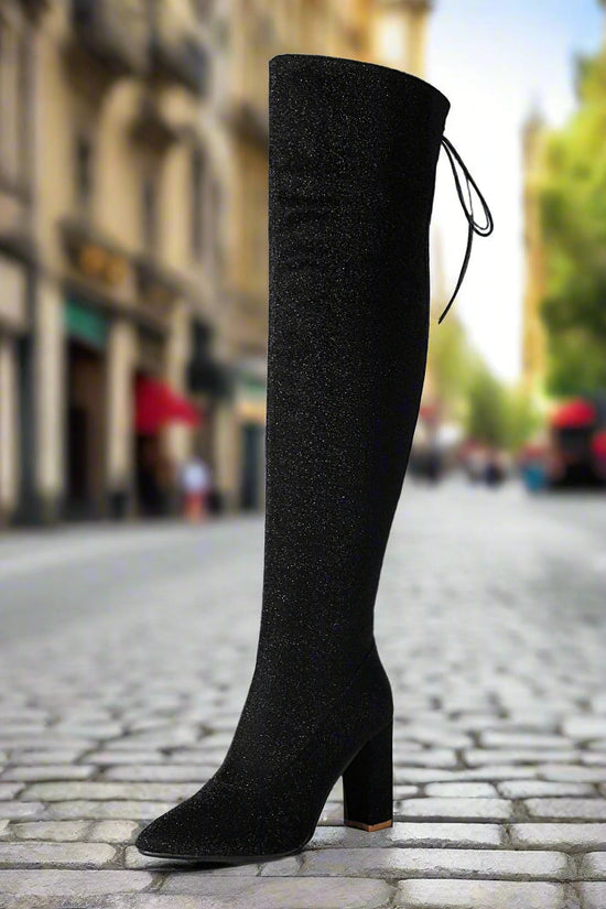 Plus-Size Over The Knee Long Boots for Women – Chunky Heel Nightclub Platform CJ