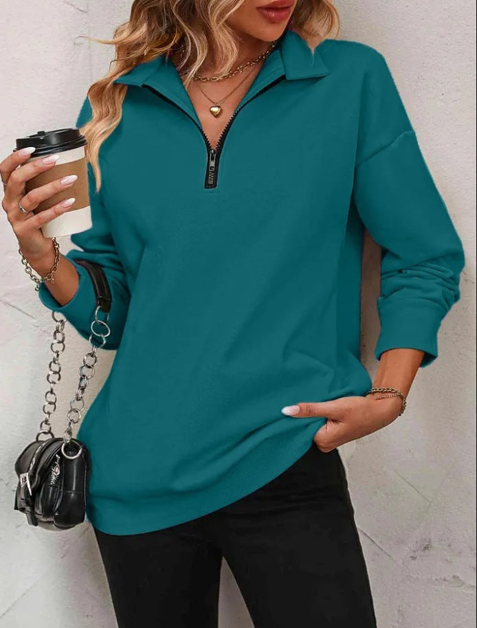 Women’s Zipper Turtleneck Pullover 