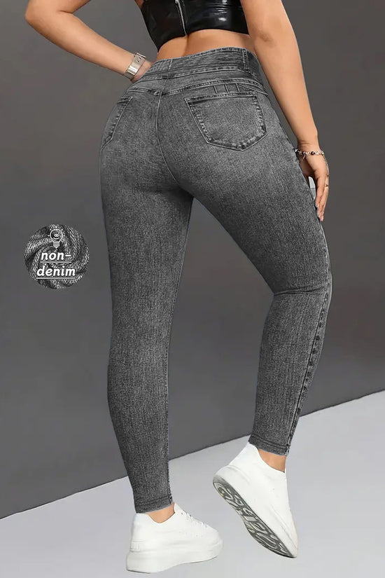 Retro High-Elastic Denim-Like Leggings Butt-Lifting Yoga Pants Denim-Style Yoga Pants Yoga Fitness Wear for Women