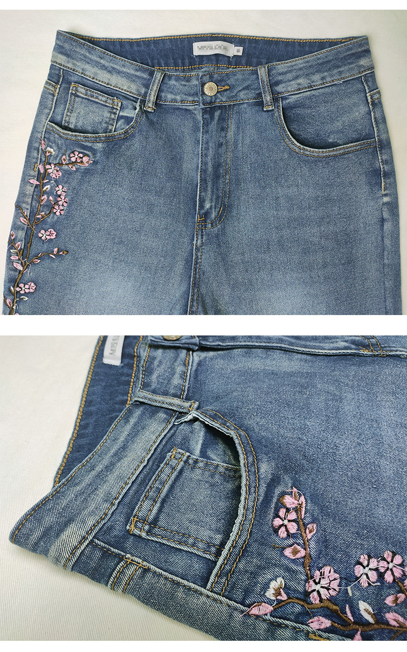 High-Waisted Vintage Stretchy Slim-Fit Flared Denim Pants for Women 