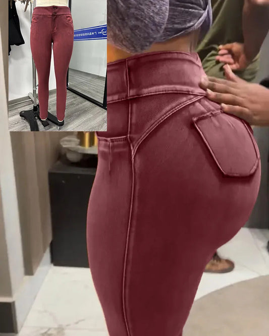 🍑 Women's Butt-Lifting Stretch Jeans – Slim Fit High-Waisted Denim FitiqueFit