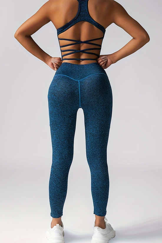 Women’s Two Piece Workout Set – High Waist Leggings with Sports Bra CJ US