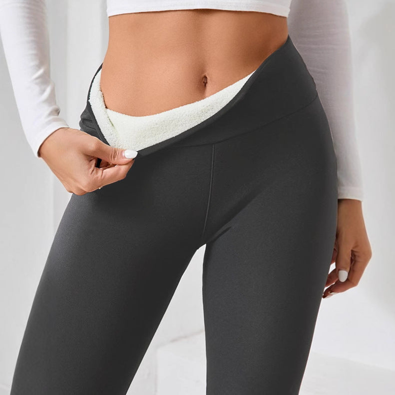 Fleece-lined Thick Light Board Cashmere Leggings 