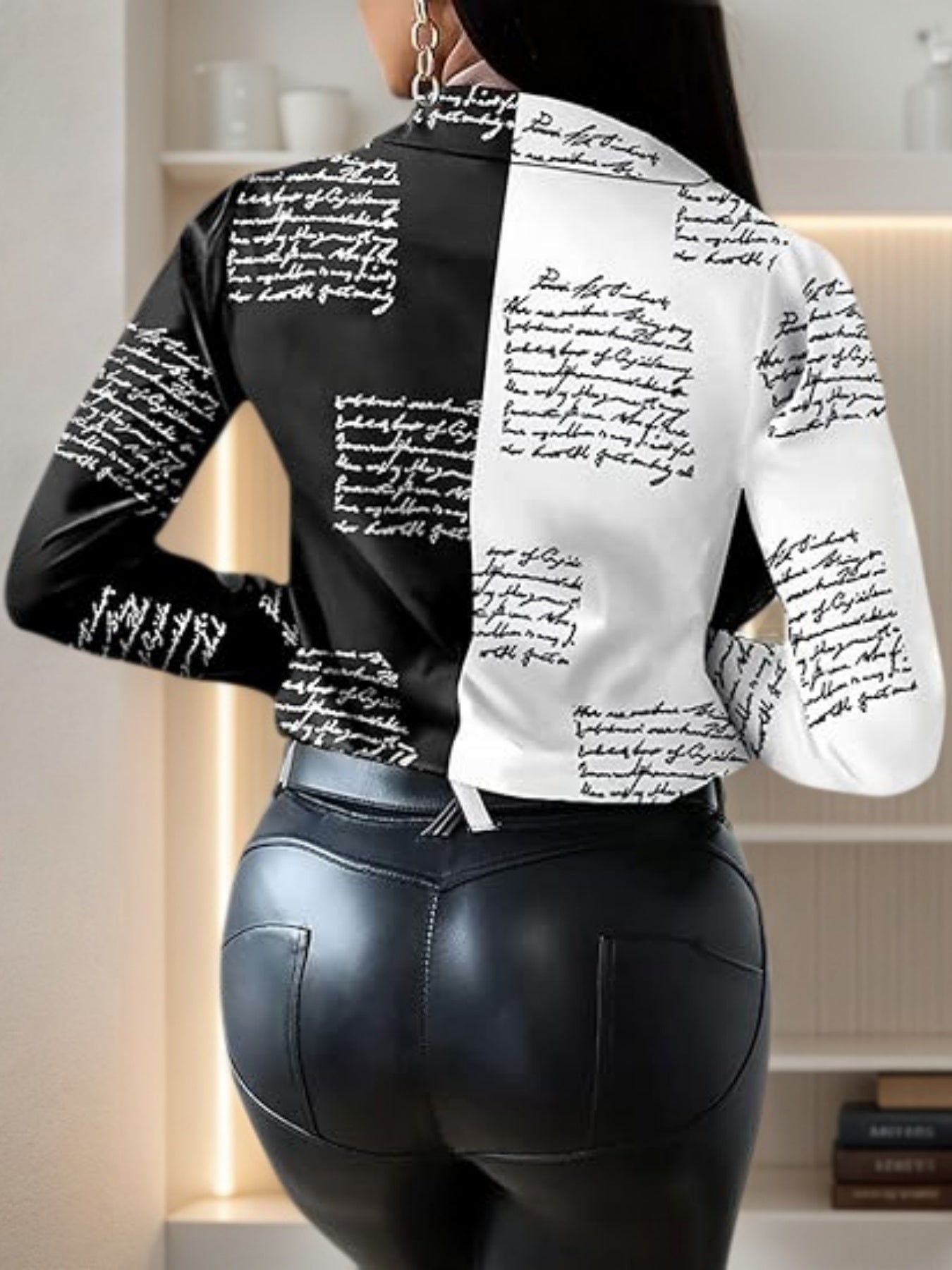 2025 New Women's Shirt Fashion Casual Colorful Long Sleeve Shirt Flower Printed Top Loose Neck Sexy T-shirt Fashion CJ US