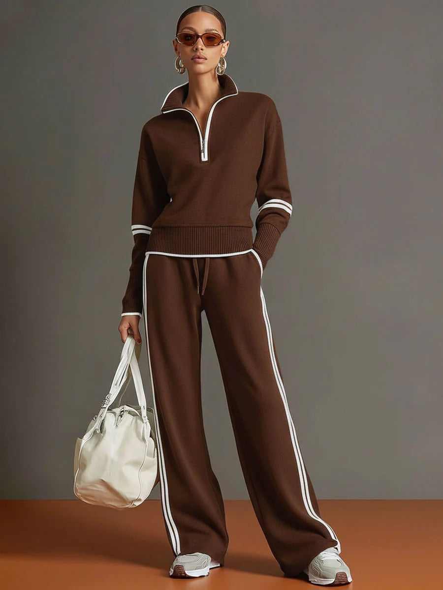 Women's Casual Fashionable Sports Long-Sleeve Suit 