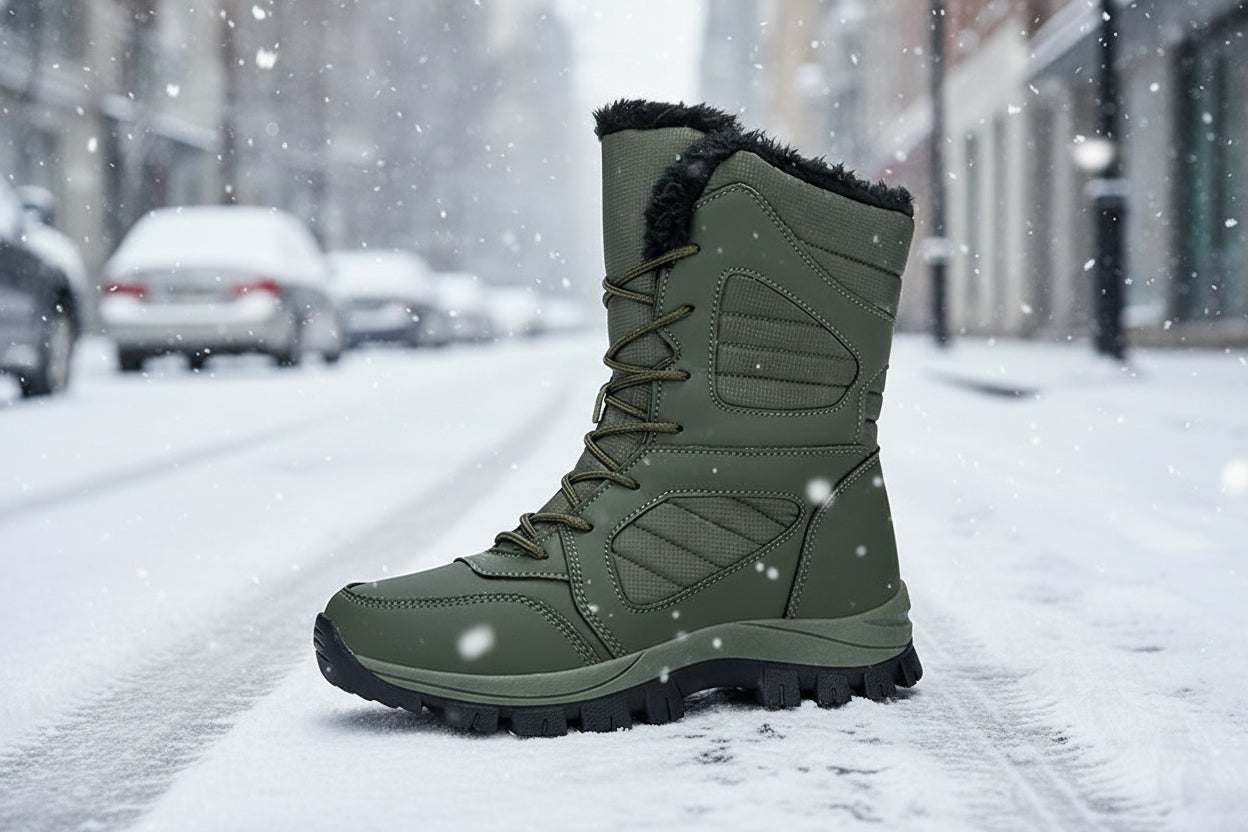 Snow Boots Cotton Boots For Winter High-top Lined With Fleece Extra Thick For Warmth And Waterproof 