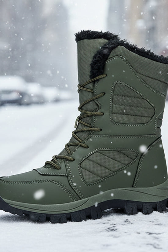Snow Boots Cotton Boots For Winter High-top Lined With Fleece Extra Thick For Warmth And Waterproof 