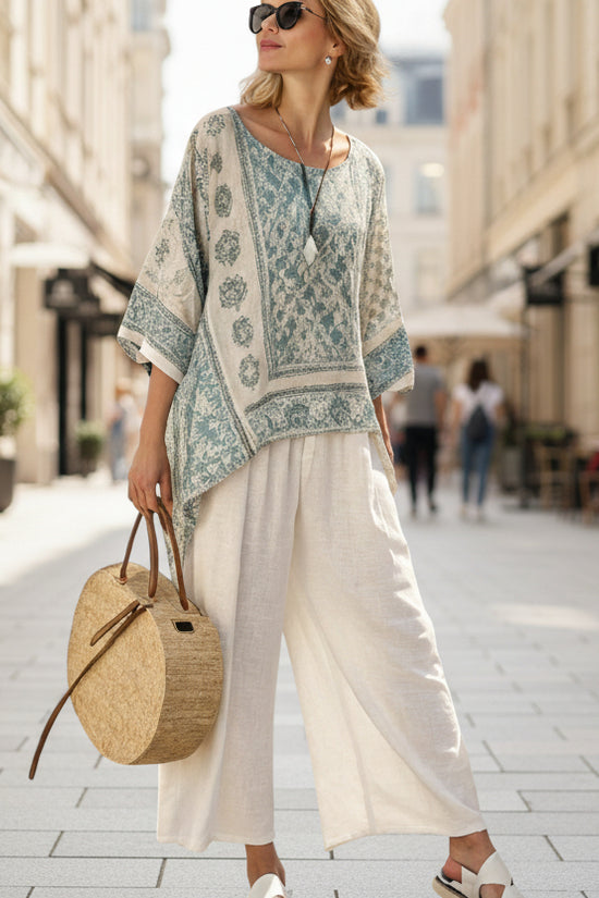 Loose Casual Womens Summer Cross-Border Fashion Beach Vacation Two-Piece Set 