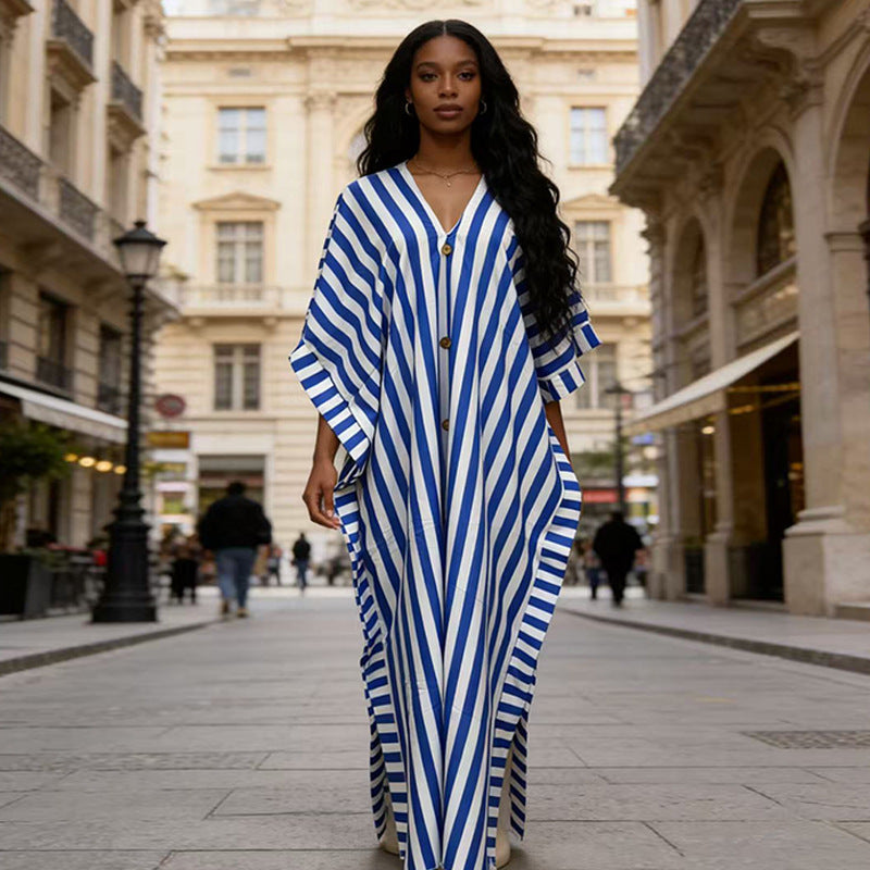Casual Loose-fitting Dress African Style Plus Size Fashionable Long 