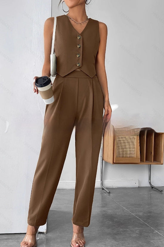 Womens Jumpsuit Commuter Slim Fit Suit 