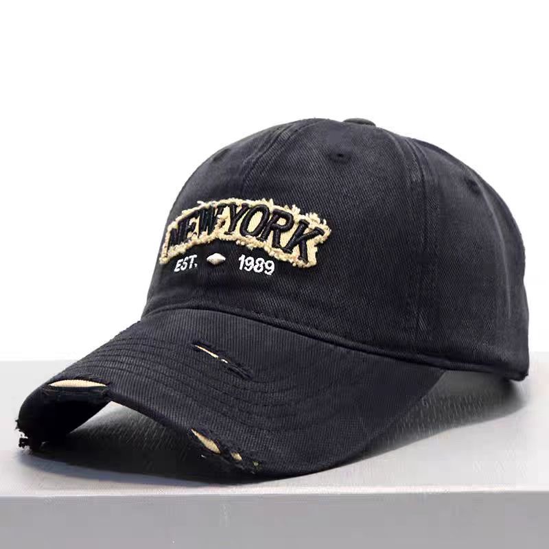 Embroidered Letter Denim Baseball Cap With A Soft Crown 