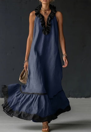 Resort-Style Linen Maxi Dress 